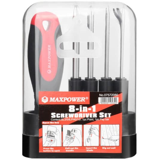 Викрутка з набором бит Top Tools 39D199