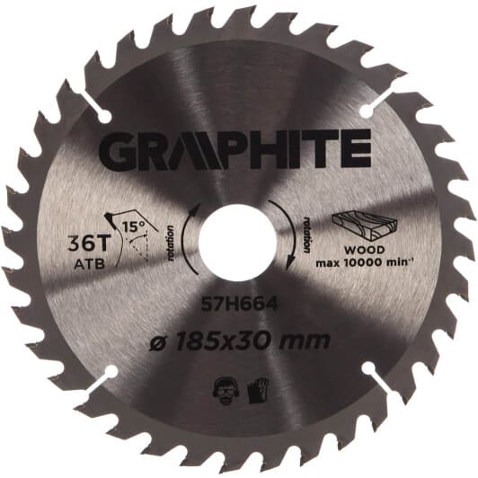 Круг отрезной Graphite 57H664 185 мм