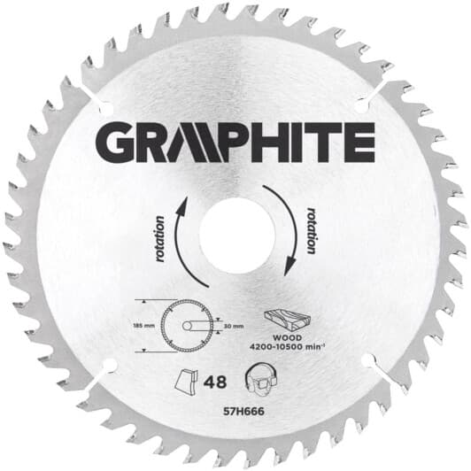 Круг отрезной Graphite 57H666 185 мм