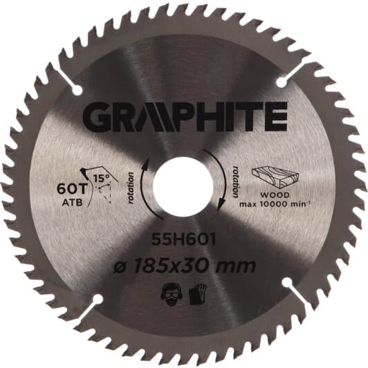 Круг отрезной Graphite 55H601 185 мм
