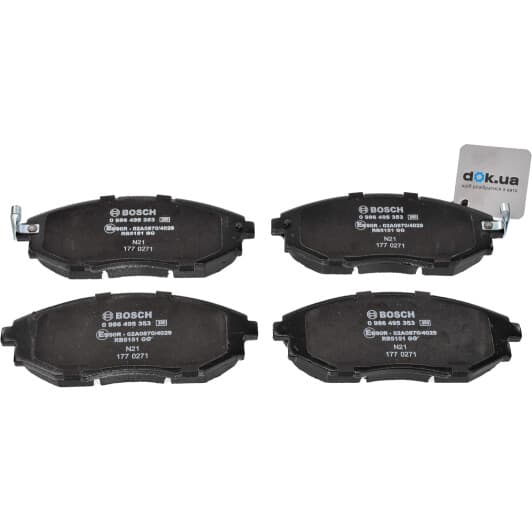 0 986 495 353 Bosch Гальмівні колодки для Chevrolet Epica