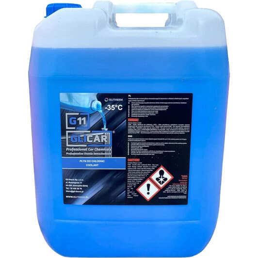 GLICAR G11 синий -35 °C, 10 л (GL111000) готовый антифриз