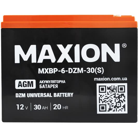 Аккумулятор для ИБП Maxion MXBT-6-DZM-30S MXBT6DZM30S 30 Ач 12 В