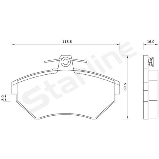 BDS062 Starline Тормозные колодки