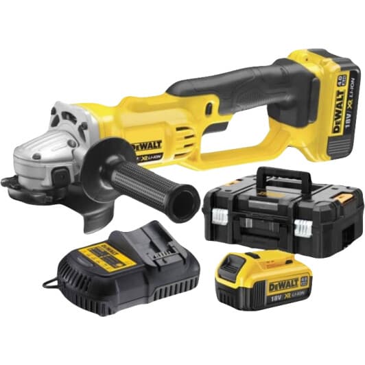 Болгарка аккумуляторная DeWALT DCG412M2 (2 аккумулятора + ЗУ + чехол) 125 мм