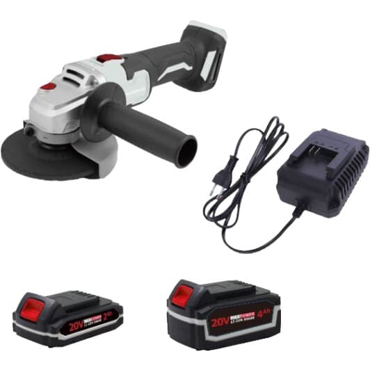 Болгарка акумуляторна Mammooth M.DC.T.AGB.20.1000/SET (2 акумулятори + ЗП) 125 мм