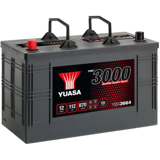 Акумулятор Yuasa 6 CT-112-L YBX 3000 Super Heavy Duty YBX3664