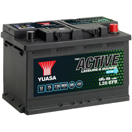 Тяговый аккумулятор Yuasa L28-EFB L28EFB 75 Ач 12 В