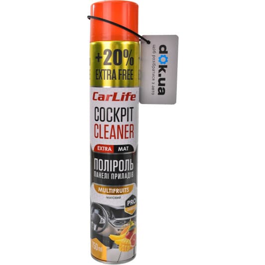 Поліроль для салону Carlife Cockpit Cleaner Extra Mat мультифрукт 750 мл
