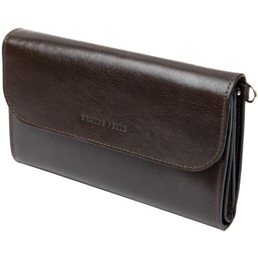 Клатч Grande Pelle 11426 без логотипа авто коричневый