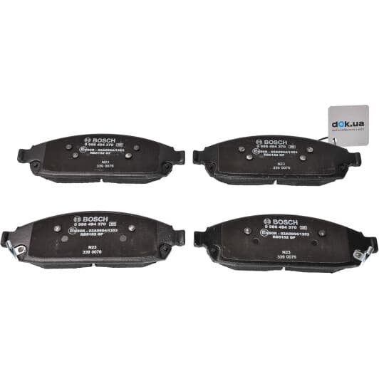 0 986 494 370 Bosch Гальмівні колодки