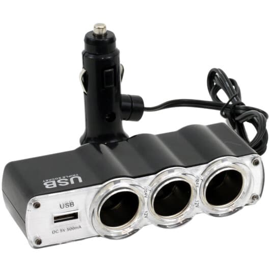 Розгалужувач прикурювача з USB Amio 01031
