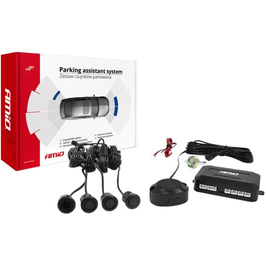 Парктронік Amio Gold 4 з чорними датчиками 4 шт.