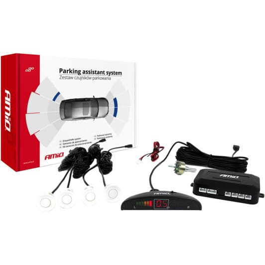 Парктронік Amio LED 4 з білими датчиками 4 шт.