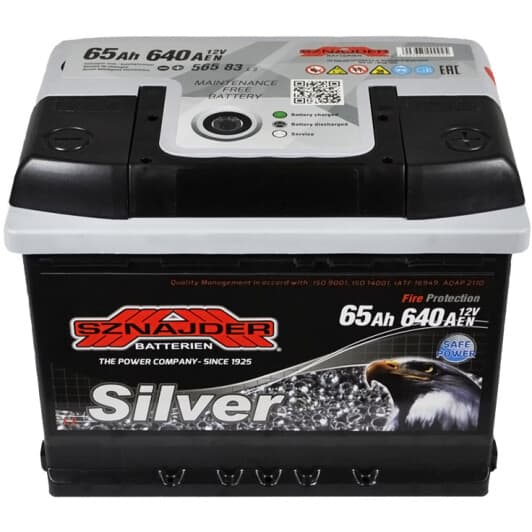 Аккумулятор SZNAJDER 6 CT-65-R Silver 56583
