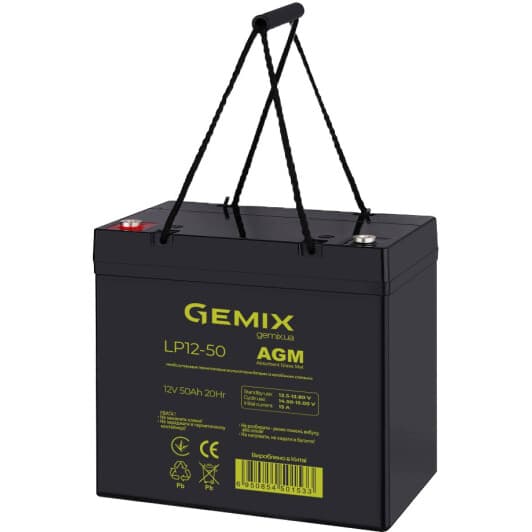 Акумулятор для ДБЖ Gemix LP LP12-50 10630084 50 Аг 12 В