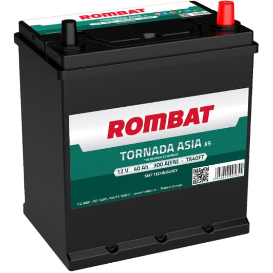 Аккумулятор Rombat 6 CT-40-R Tornada Asia TA40FT