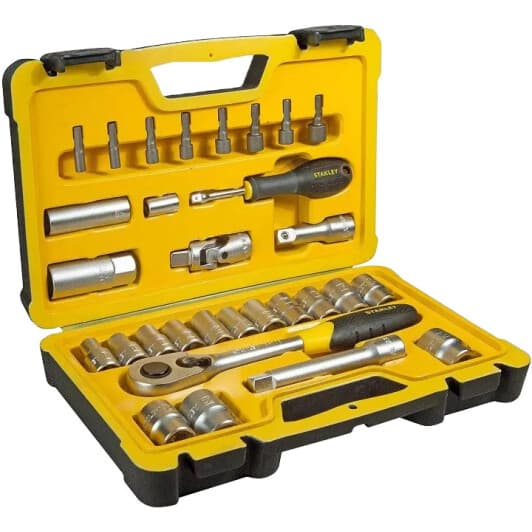 Набір торцевих головок та компонентів Stanley STHT0-73929 1/2", 1/4" (30 пр.)