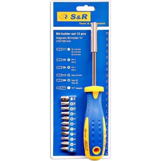 Викрутка з набором бит S&R 250011100