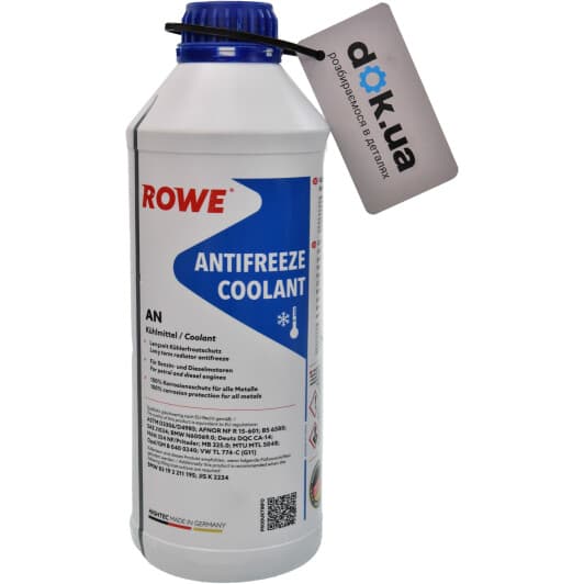 Rowe Hightec Antifreeze AN G11 синий концентрат антифриза