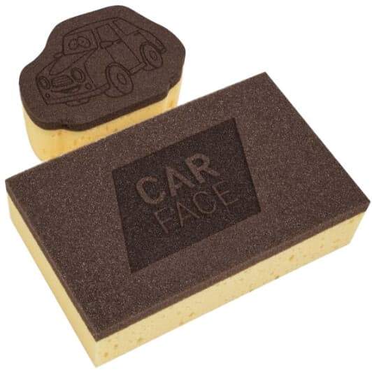Губка Carface DOCF340010 велика губка: 170x105x50 мм; маленька губка (машинка): 105х77х50 мм