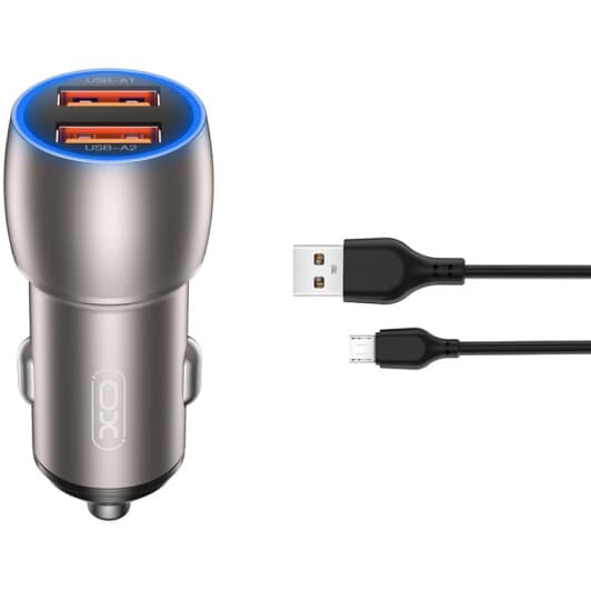 USB зарядка в авто XO СC52-M-BK
