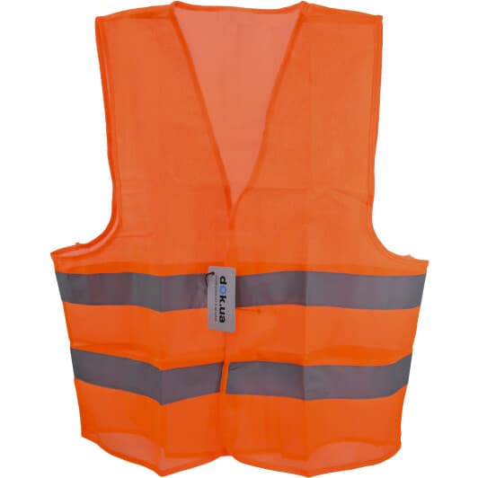 Жилет світловідбивний Grad помаранчевий з вертикальними смугами