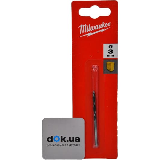 Свердло Milwaukee спіральне по дереву 4932363651 3 мм