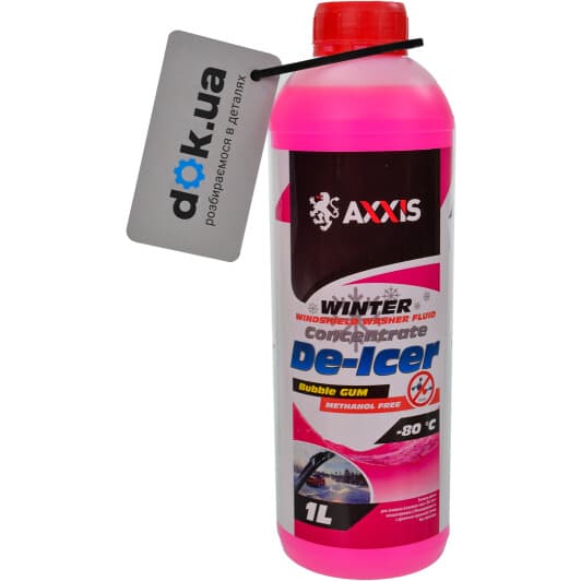 Концентрат омивача Axxis De-icer зимовий -80 °С bubble gum (1 л)