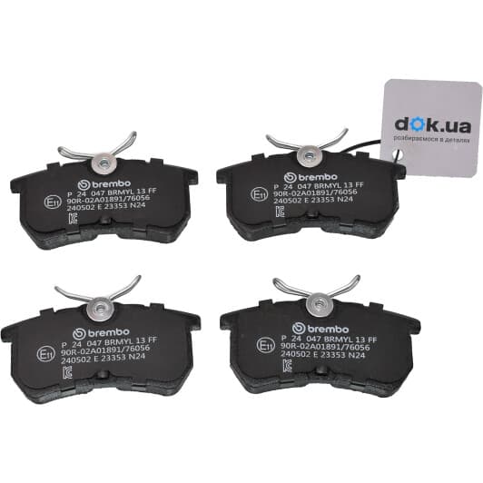 P 24 047 Brembo Тормозные колодки