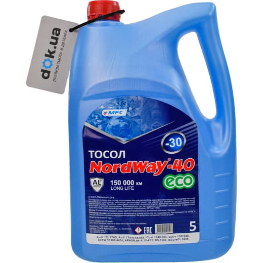 МФК NordWay -40 Eco синий -30 °C, 5 л (43597) готовый антифриз