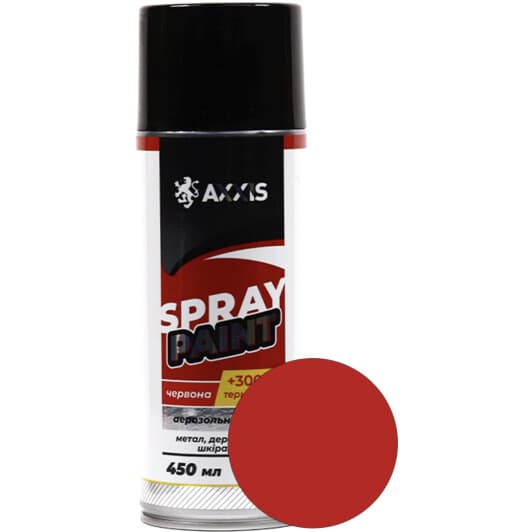 Аэрозольная краска Axxis Spray Paint красный RAL 3020 термостойкая 450 мл