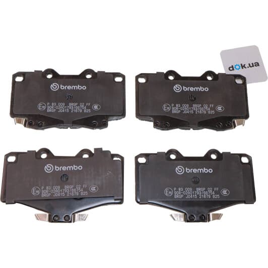 P 83 009 Brembo Гальмівні колодки