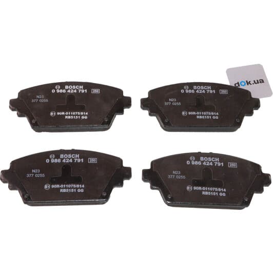 0 986 424 791 Bosch Тормозные колодки