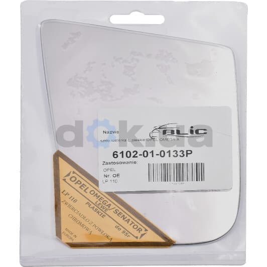 6102-01-0133P BLIC Стекло наружного зеркала для Opel Omega