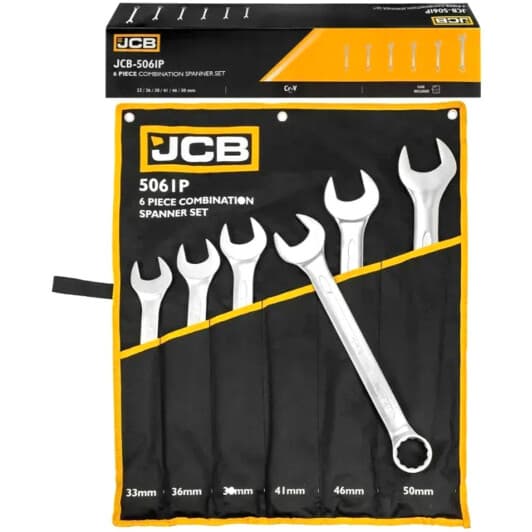 Набор ключей рожково-накидных JCB JCB-5061P 33-50 мм 6 шт
