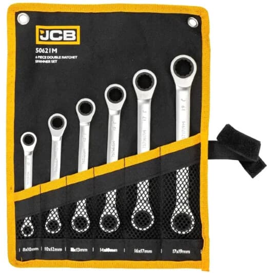Набор ключей накидных трещоточных JCB JCB-50621M 8x10-17x19 мм 6 шт