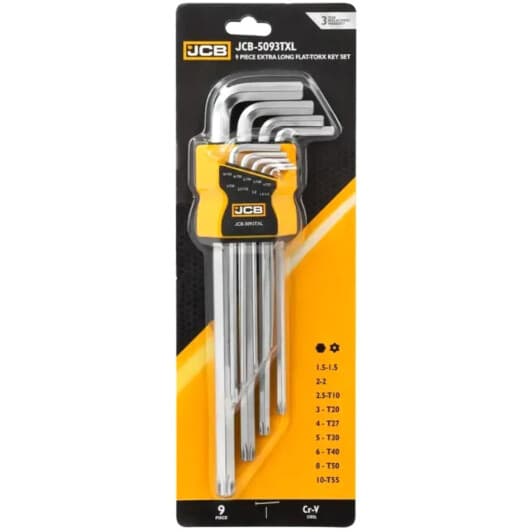 Набір ключів JCB JCB-5093TXL 1,5-10 мм, T10-T55 9 шт