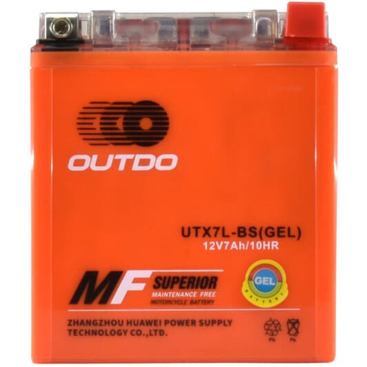 Аккумулятор Outdo 6 CT-7-R Superior MF UTX7L-BSGEL