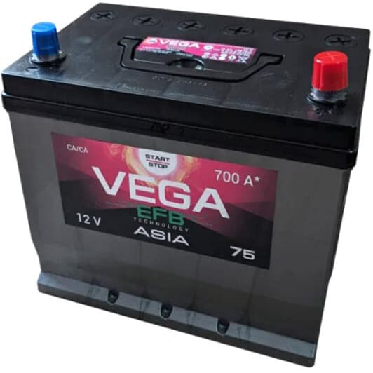 Аккумулятор VEGA 6 CT-75-R EFB VEFB75D26R
