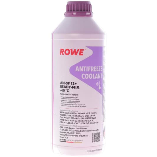Готовый антифриз Rowe AN-SF 12+ Ready-Mix G12+ фиолетовый -40 °C