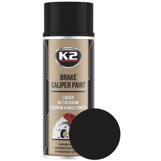 Аэрозольная краска K2 черный термостойкая 400 мл