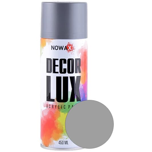 Аерозольна фарба Nowax Decor Lux сріблясто-сіра RAL 9022 450 мл