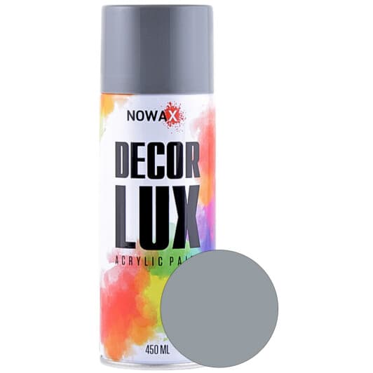Аэрозольная краска Nowax Decor Lux светло-серый RAL 7001 450 мл