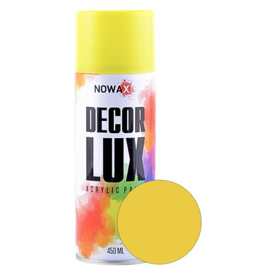 Аэрозольная краска Nowax Decor Lux желтый RAL 1023 450 мл