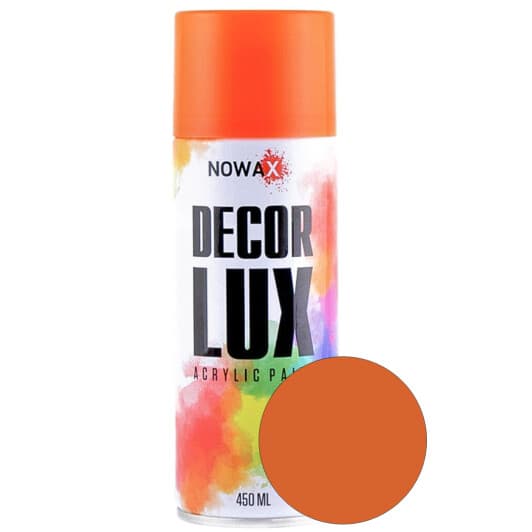 Аерозольна фарба Nowax Decor Lux помаранчова RAL 2004 450 мл