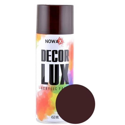 Аерозольна фарба Nowax Decor Lux чорно-червона RAL 3007 450 мл