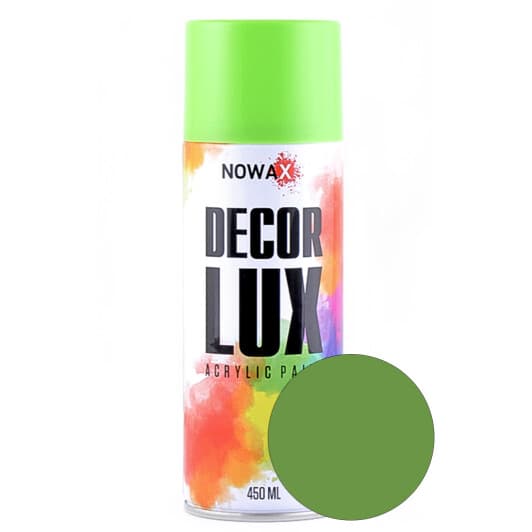 Аерозольна фарба Nowax Decor Lux світло-зелена RAL 6018 450 мл
