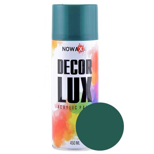 Аэрозольная краска Nowax Decor Lux опаловый зеленый RAL 6026 450 мл