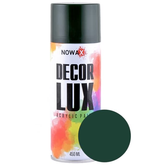 Аэрозольная краска Nowax Decor Lux зеленый мох RAL 6005 450 мл